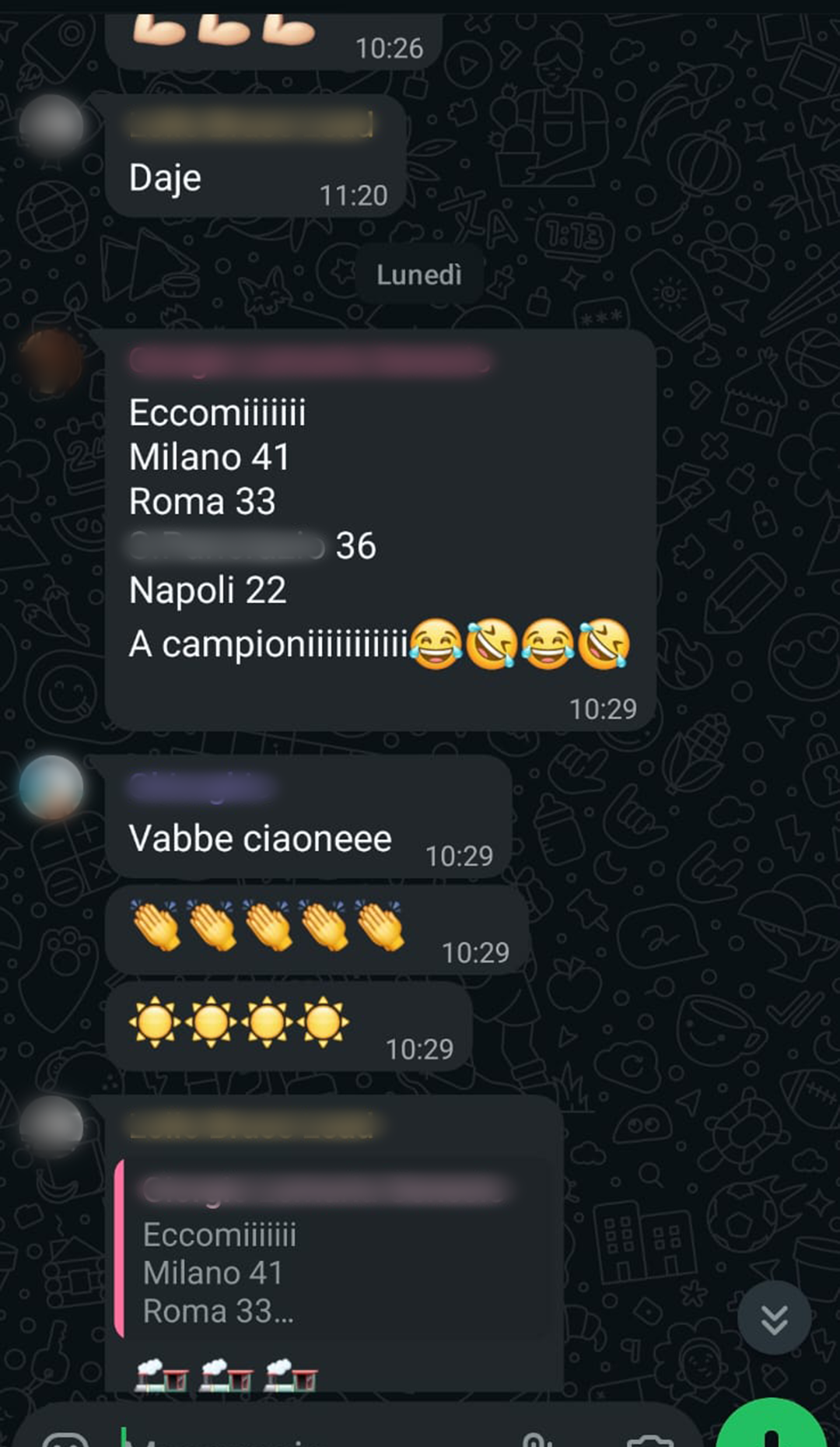 Messaggio WhatsApp di un cliente del settore sport che commenta i contatti generati dalle campagne